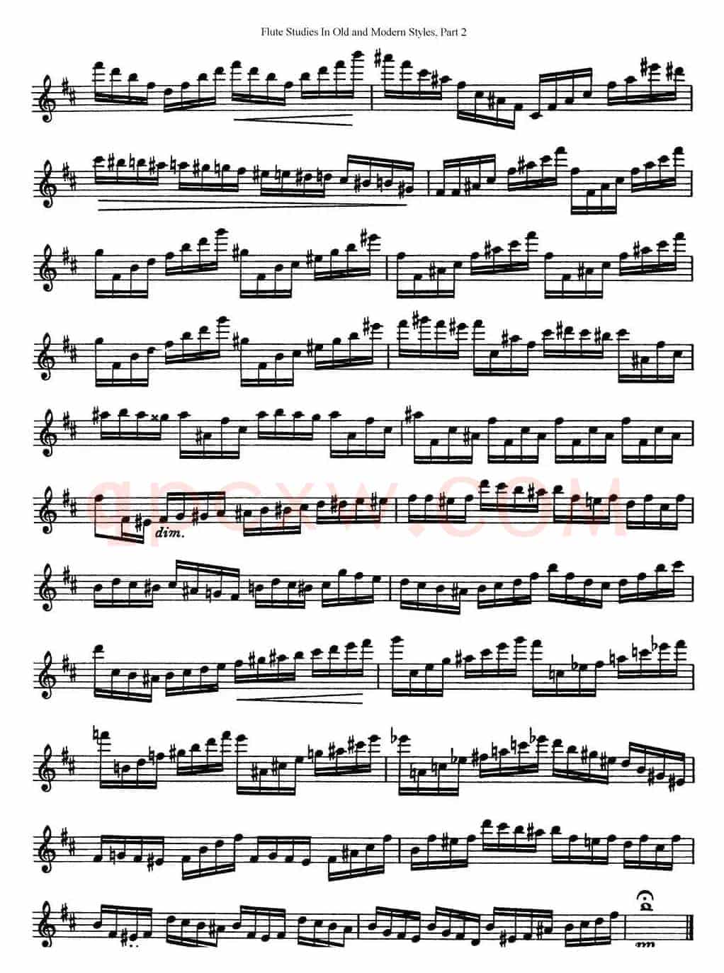 斯勒新老风格长笛练习重奏曲（第二部分）（NO.25）