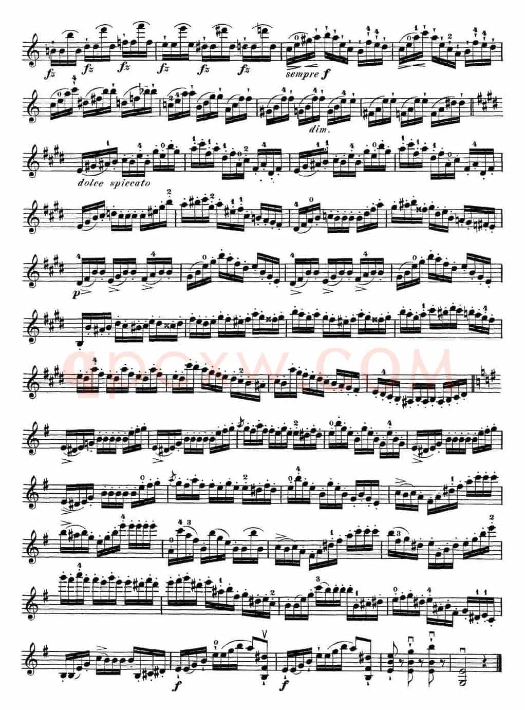 马扎斯小提琴练习曲 Op.36 第二册 华丽练习曲（45）