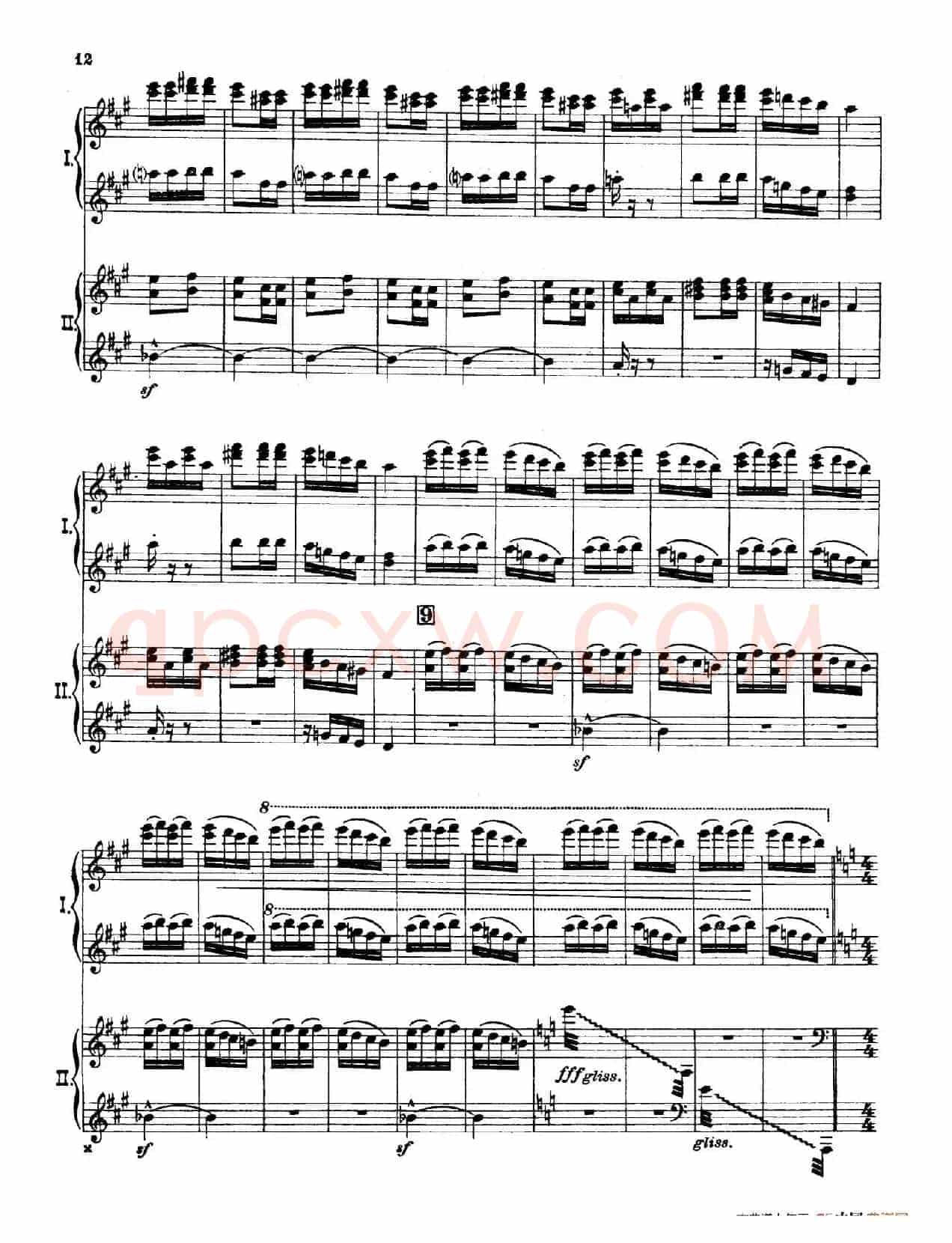 The Pines of Rome(交响诗《罗马的松树》·双钢琴)(第一部分:博尔盖塞别墅的松树)