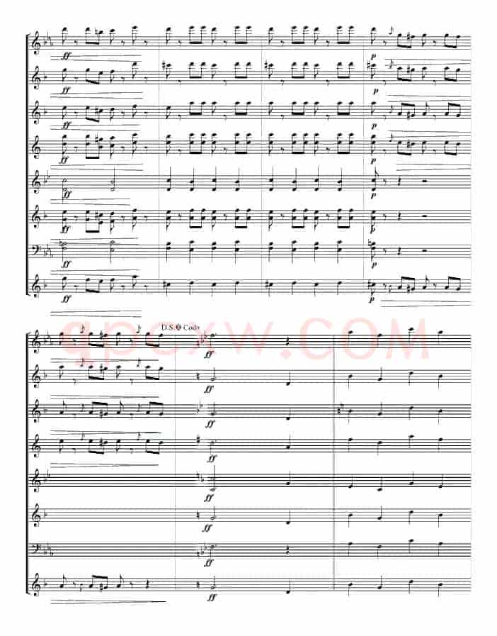 拉德斯基进行曲（管乐总谱、寒风编配版）