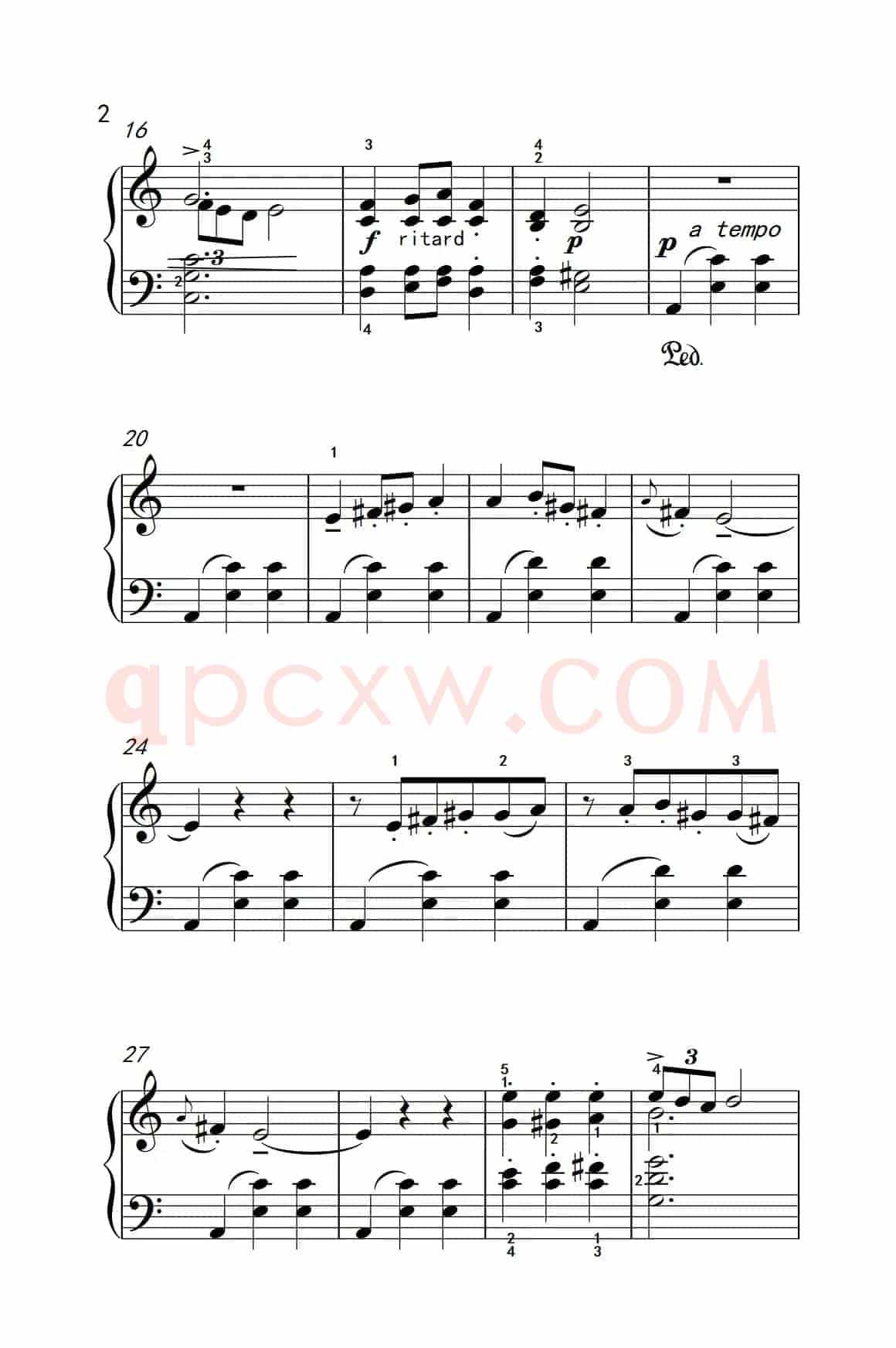 第四级 2.圆舞曲（中央音乐学院 钢琴（业余）考级教程 4-6级）