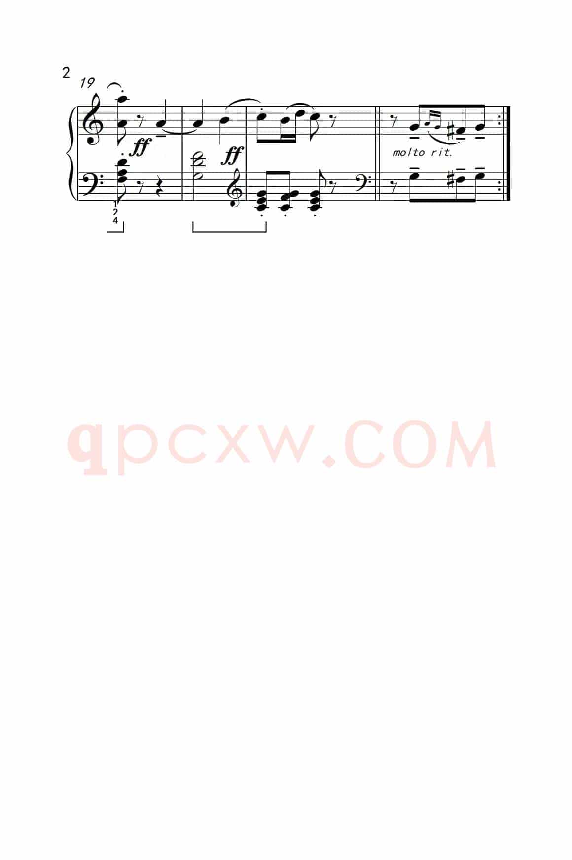 匈牙利舞曲（约翰·汤普森 成人钢琴教程 第三册）