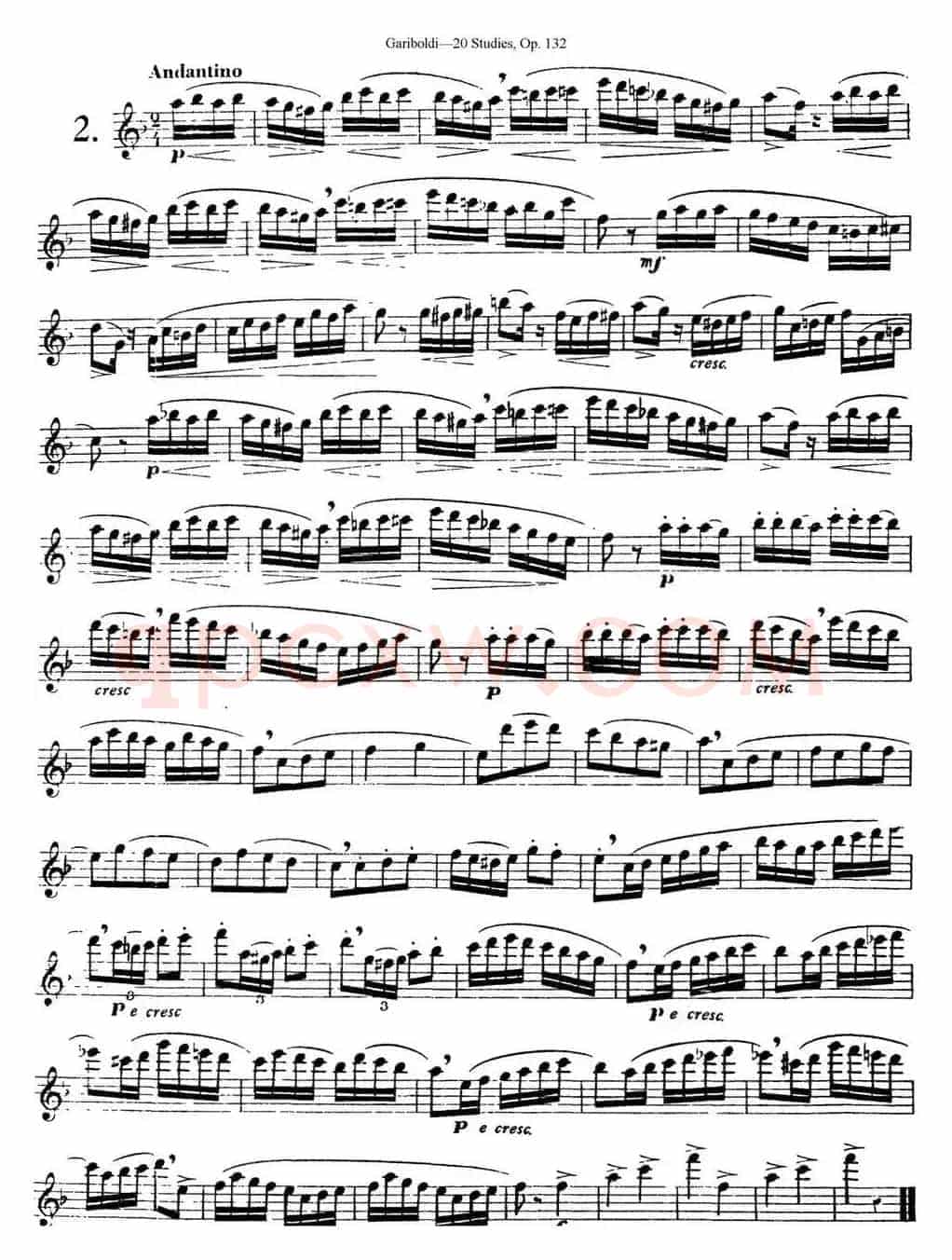 二十首练习曲作品132号之2