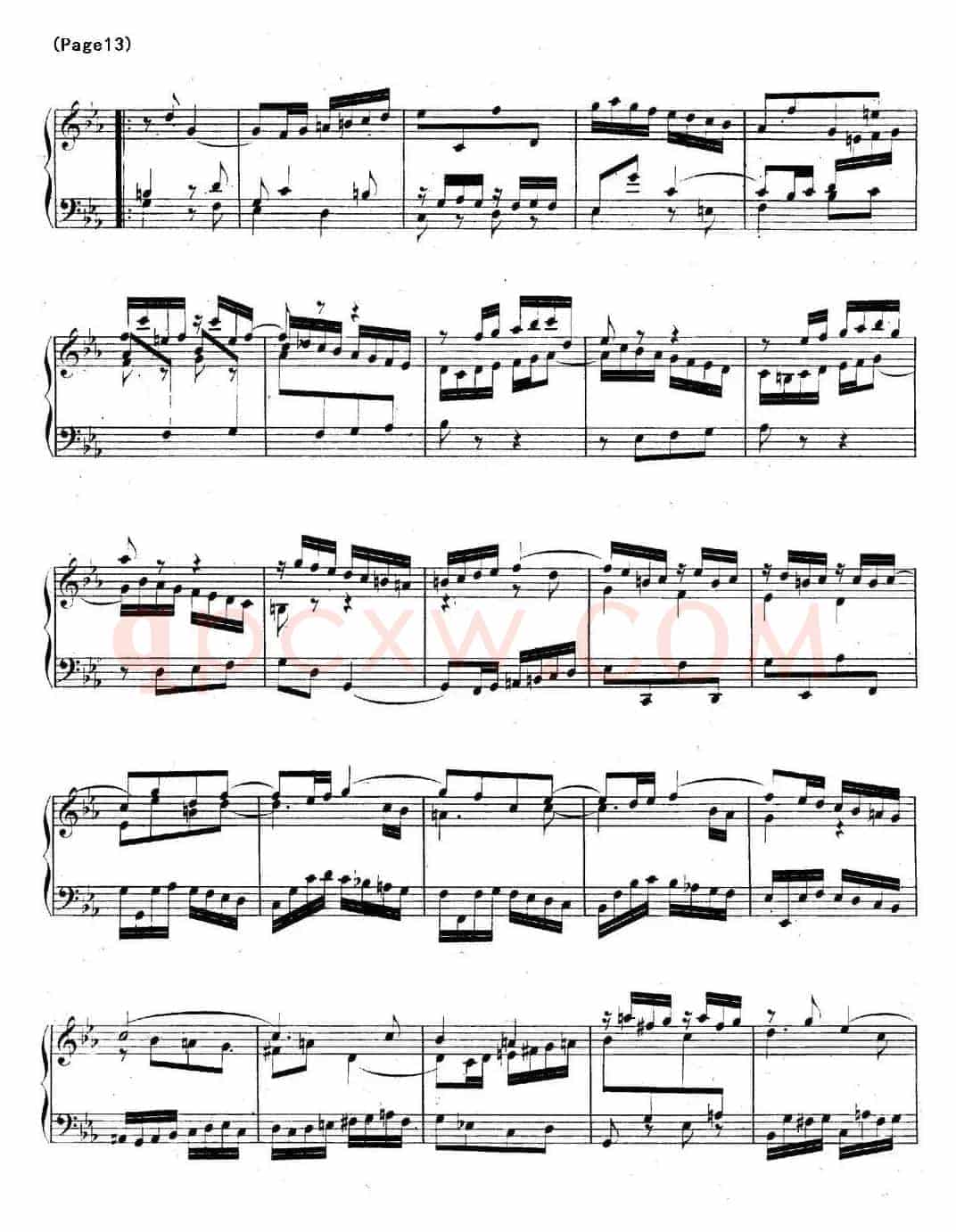帕蒂塔6首德国组曲（No.2 c小调 巴赫 Partita c Minor BWV 826）