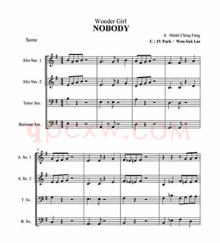 nobody（四重奏总谱）
