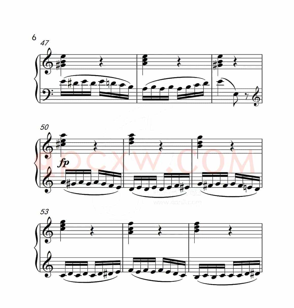 第五级A组 帕格尼尼主题变奏曲（选段）（中国音乐学院钢琴考级作品1~6级）