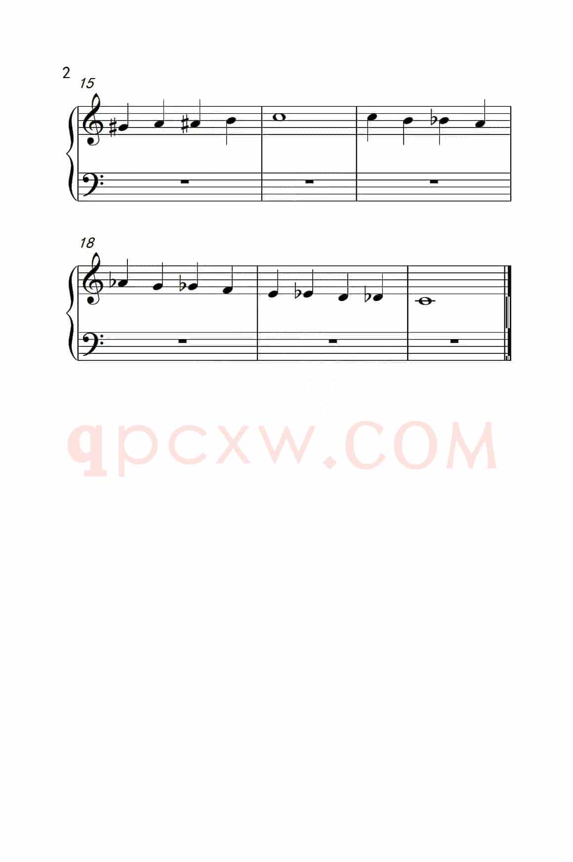 非连音练习 1（儿童钢琴手指练习 2）