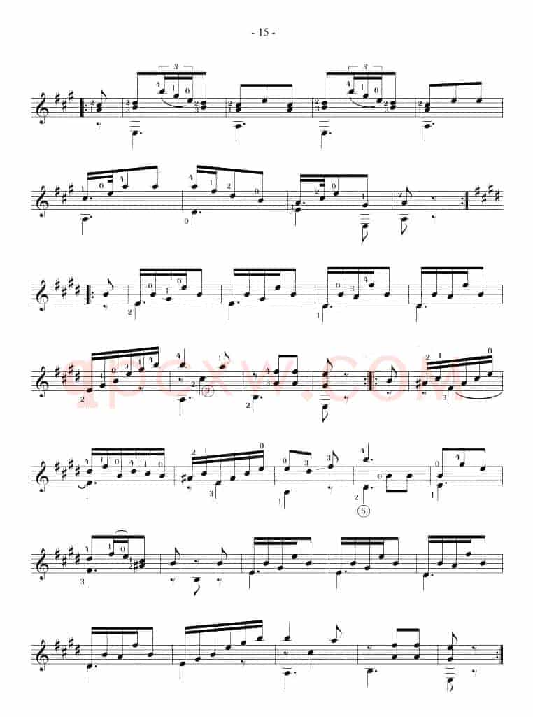 Fernando Sor《12 Studies,Op.35》（STUDY 8）