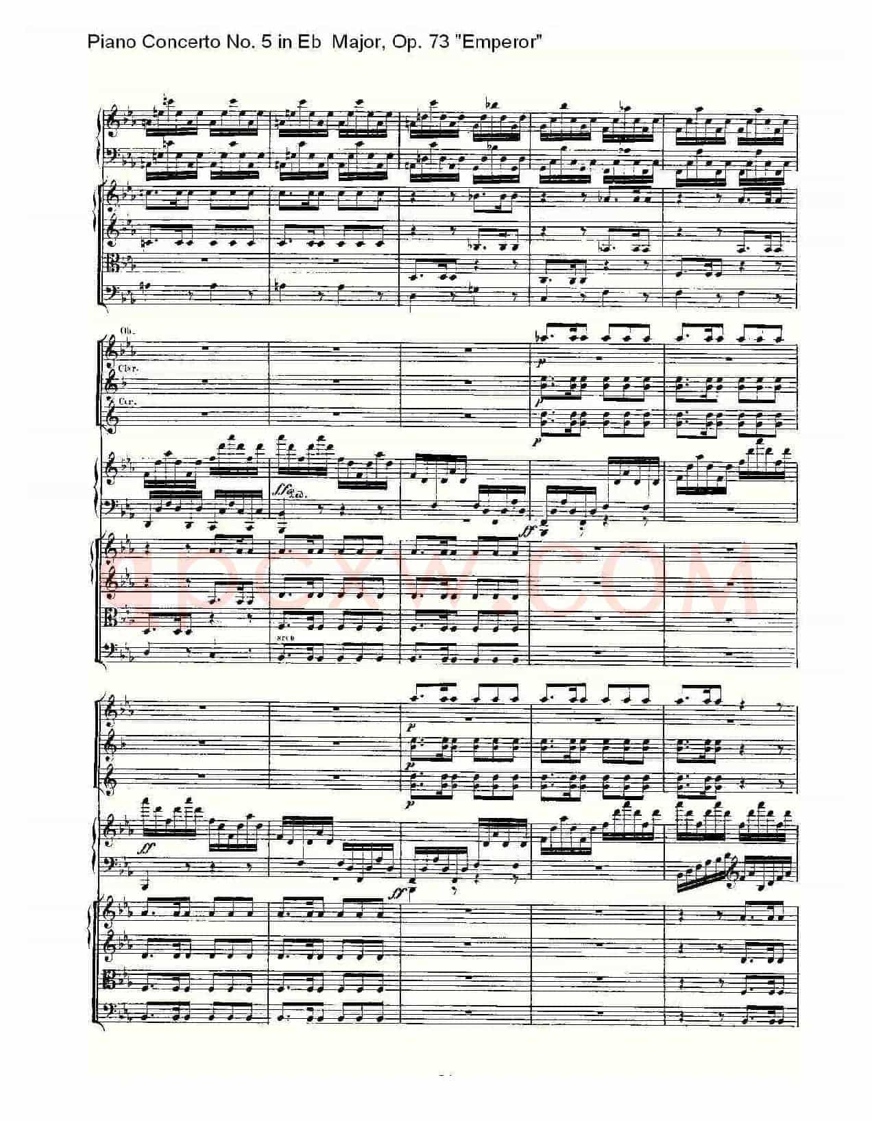 Eb大调钢琴第五协奏曲 Op.73“皇帝”第三乐章