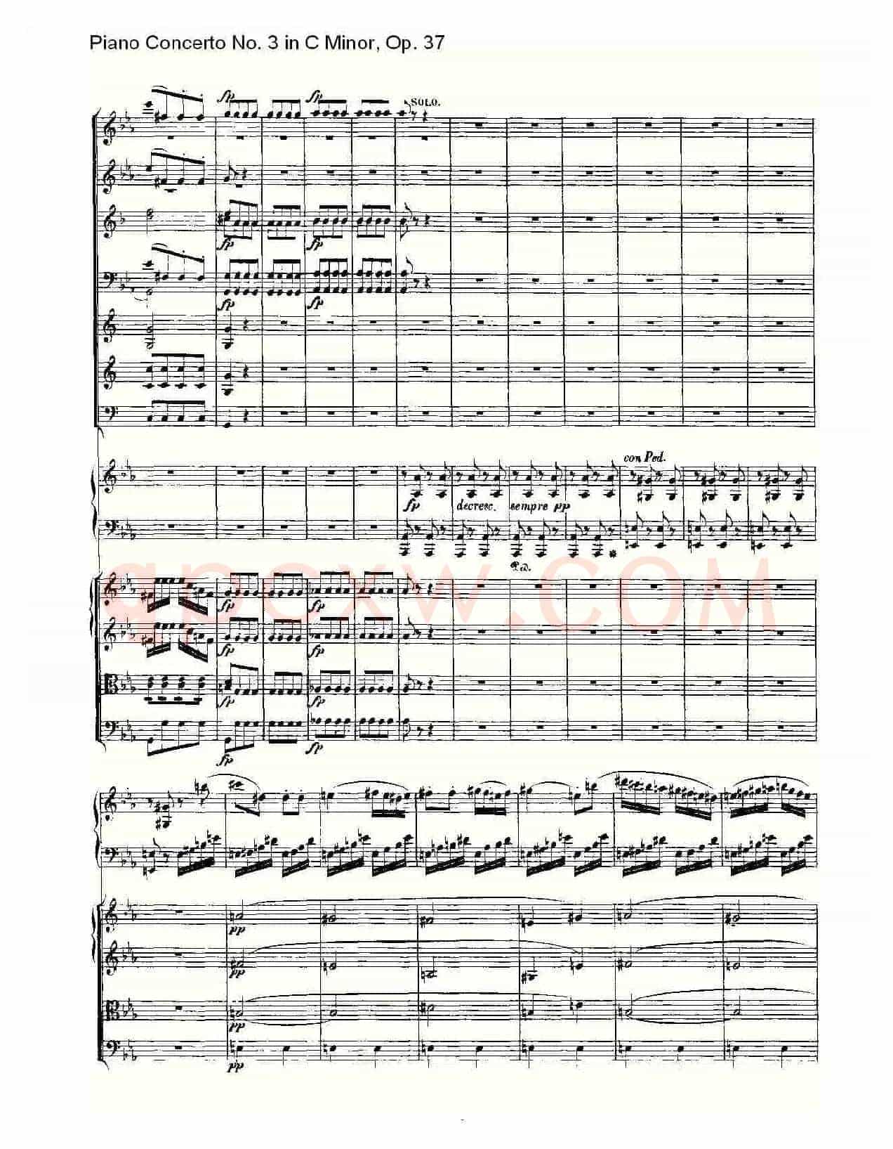 C小调钢琴第三协奏曲 Op.37 第三乐章
