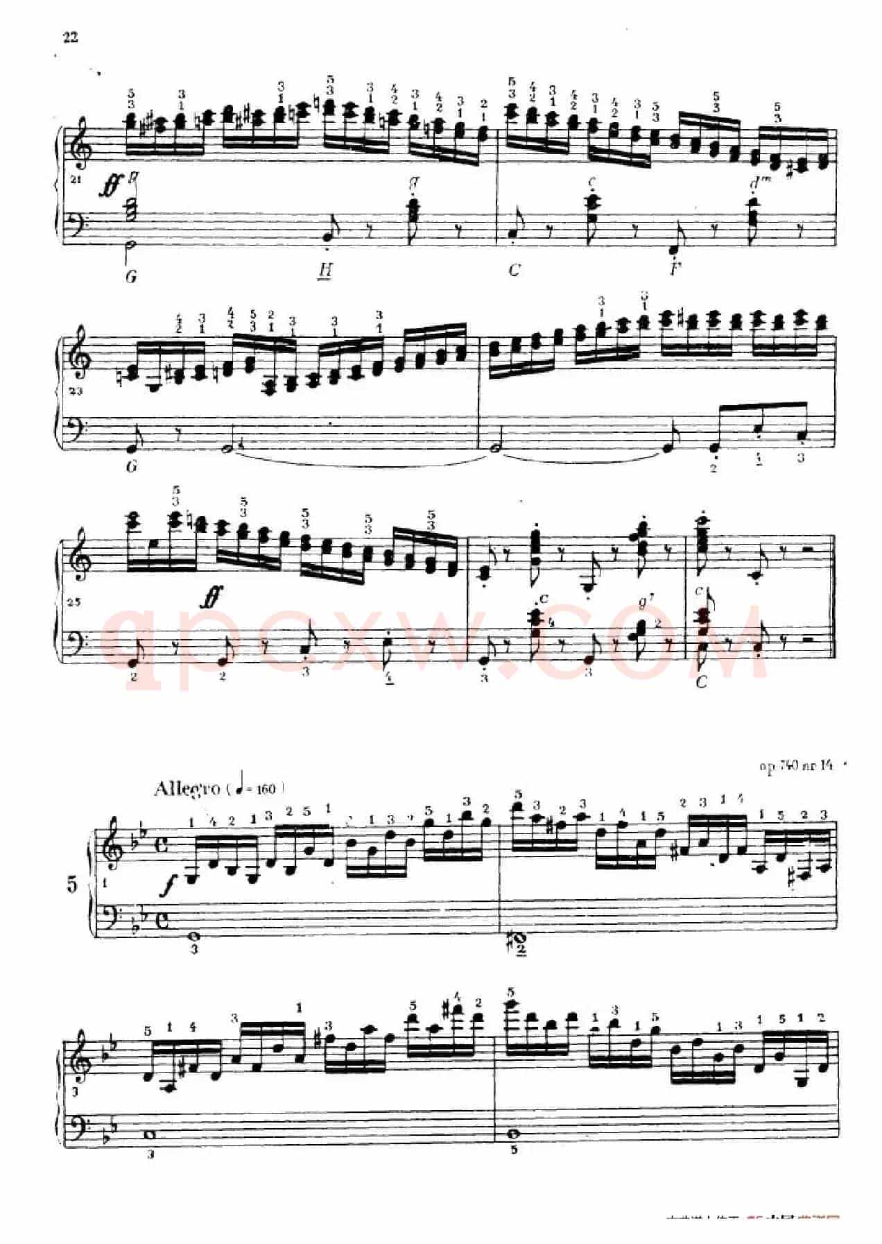 《车尔尼手风琴练习曲集》第Ⅳ册（第3——5首）