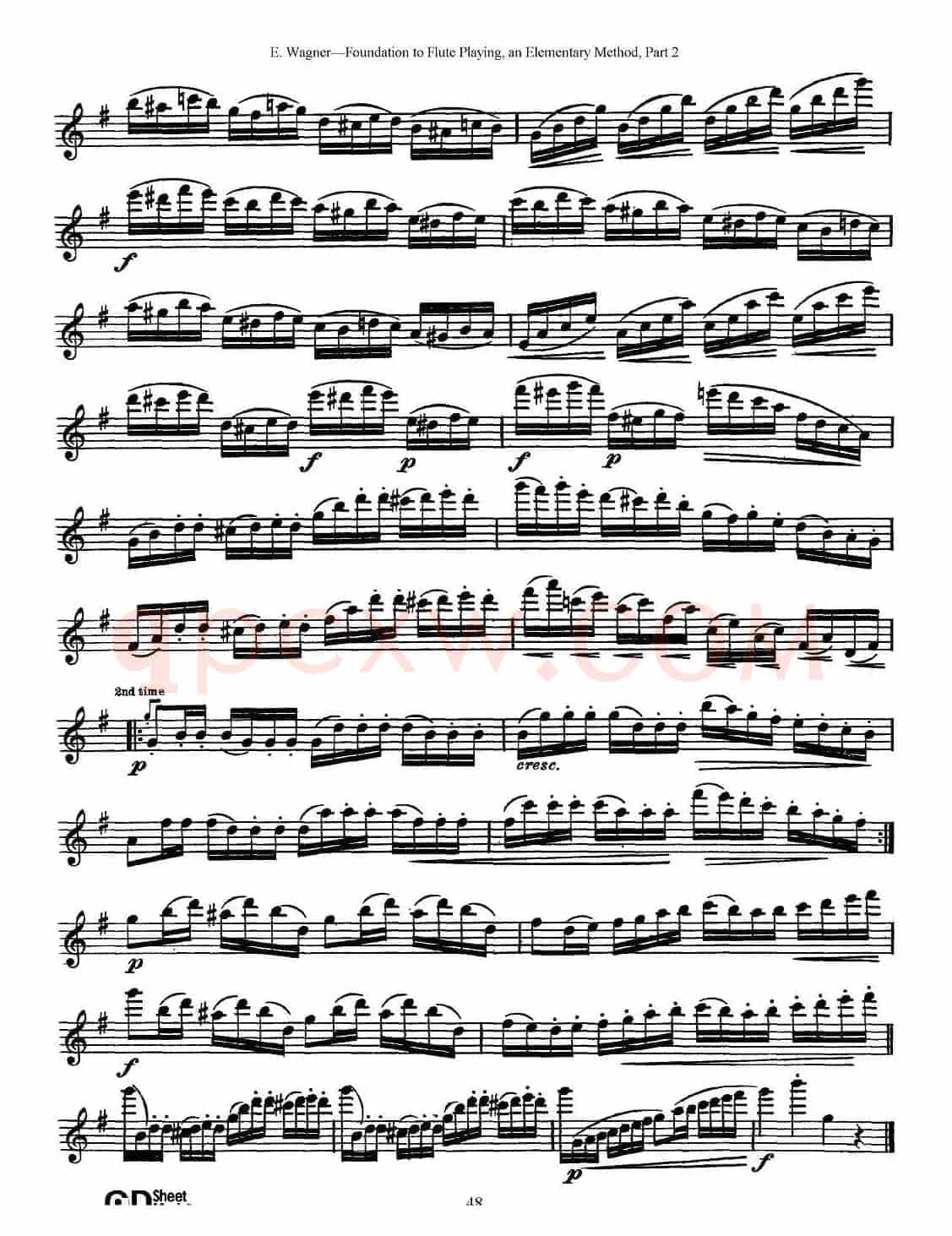 长笛演奏基础教程练习（Etude 3）