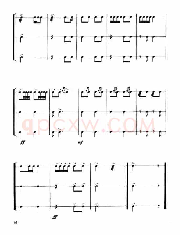 队列进行曲（曲六—八）（军鼓谱）