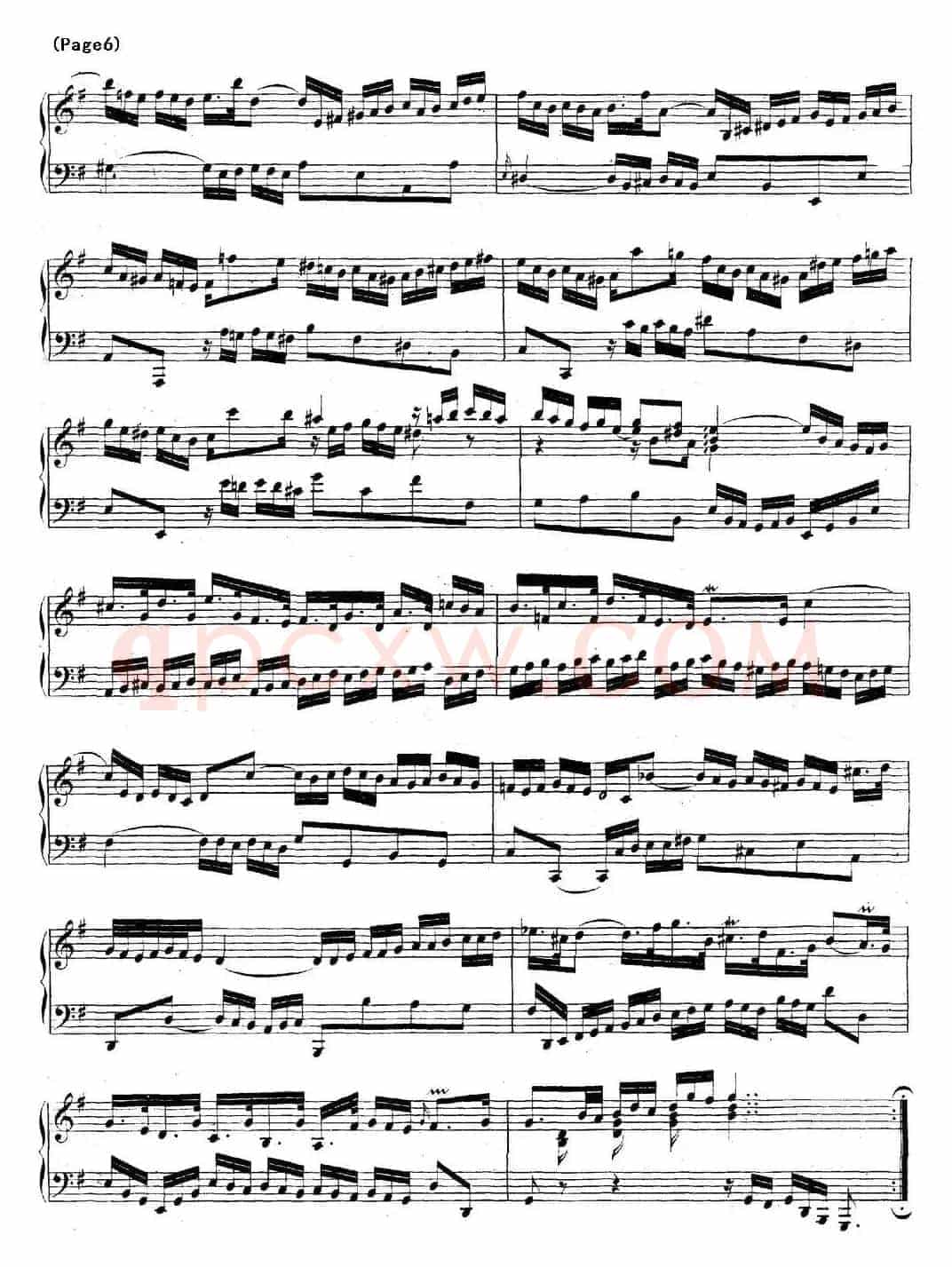 帕蒂塔6首德国组曲（No.5 G大调 巴赫 Partita G Major BWV 829）