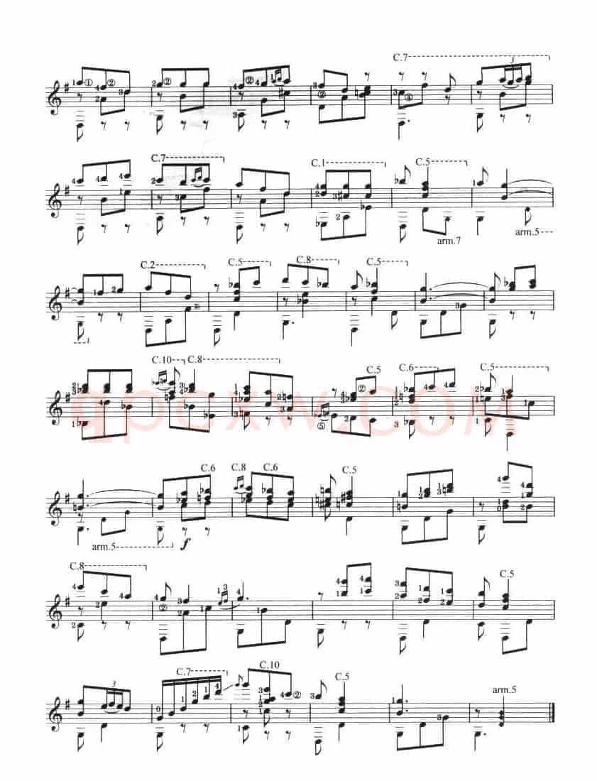 古典吉他考级九级外国乐曲A组（3、戈雅的美女）