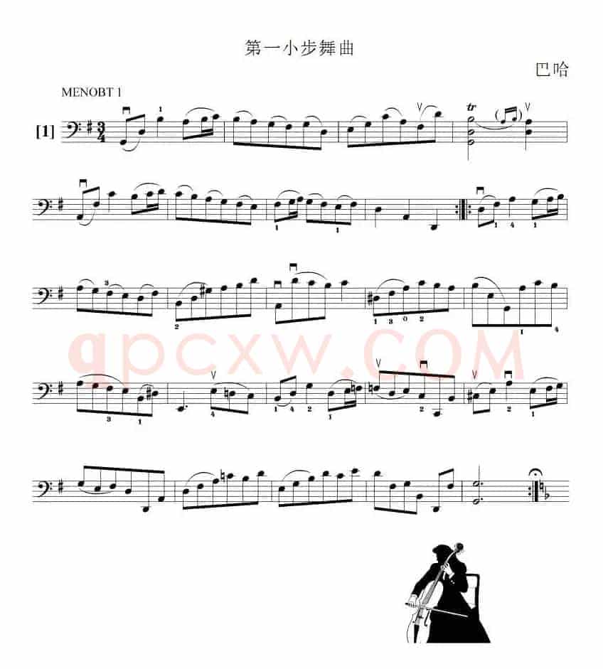第一小步舞曲（大提琴谱）