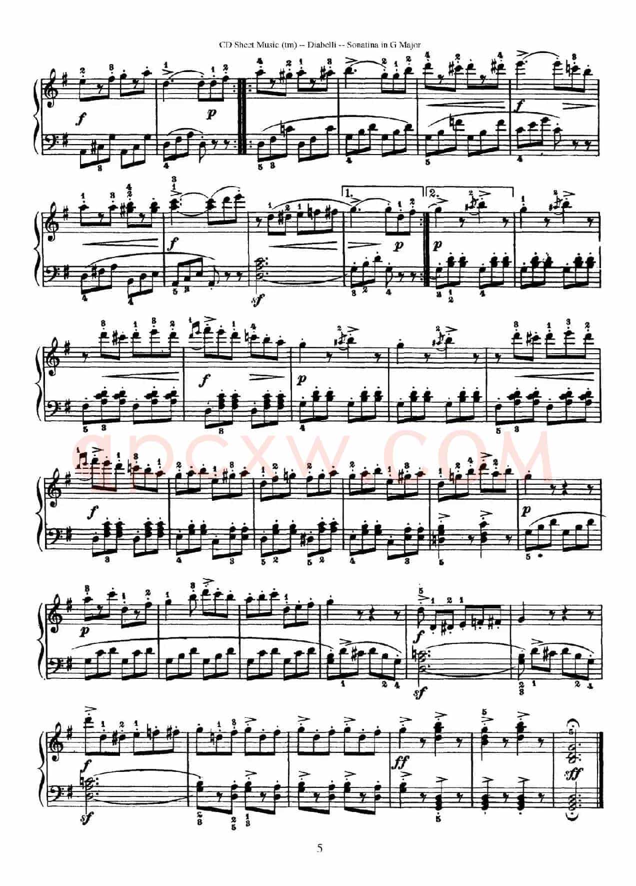 7 Piano Sonatinas Op.168(7首钢琴小奏鸣曲 No.6)
