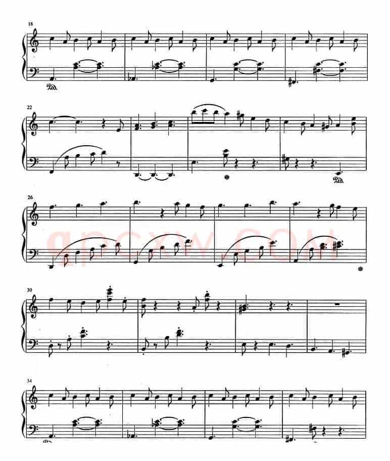 流行歌曲改编的钢琴曲：我的快乐