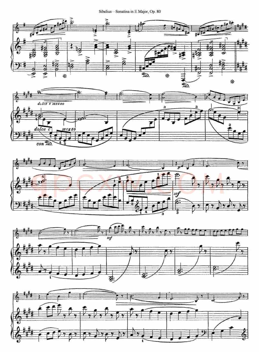 Violin Sonatina in E Major Op.80（小提琴+钢琴伴奏）
