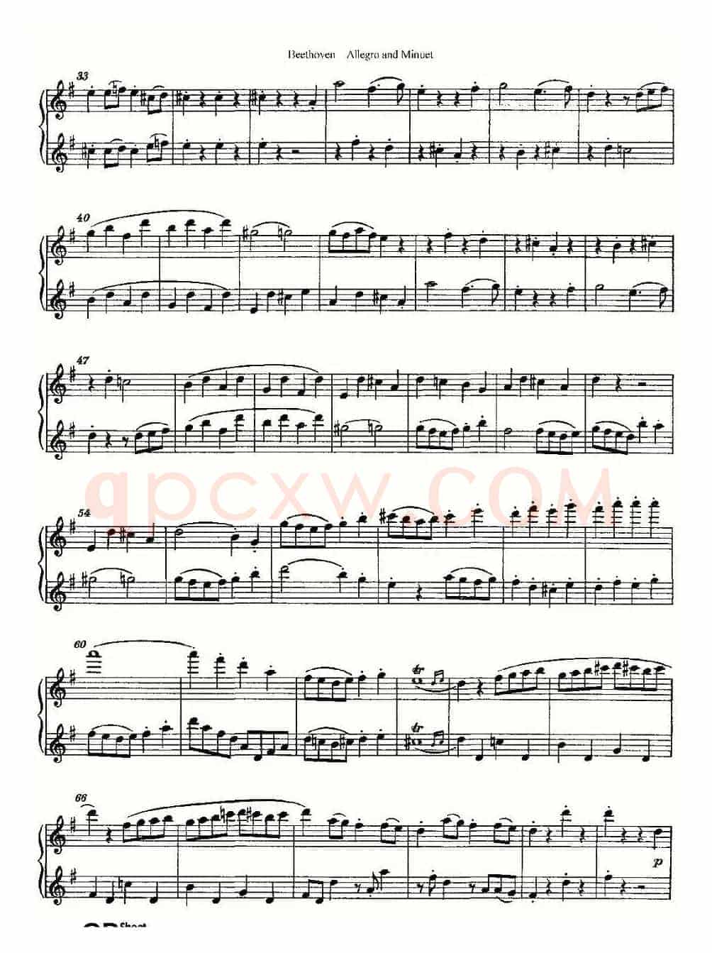 Allegro and Minuet（快板及小步舞曲）