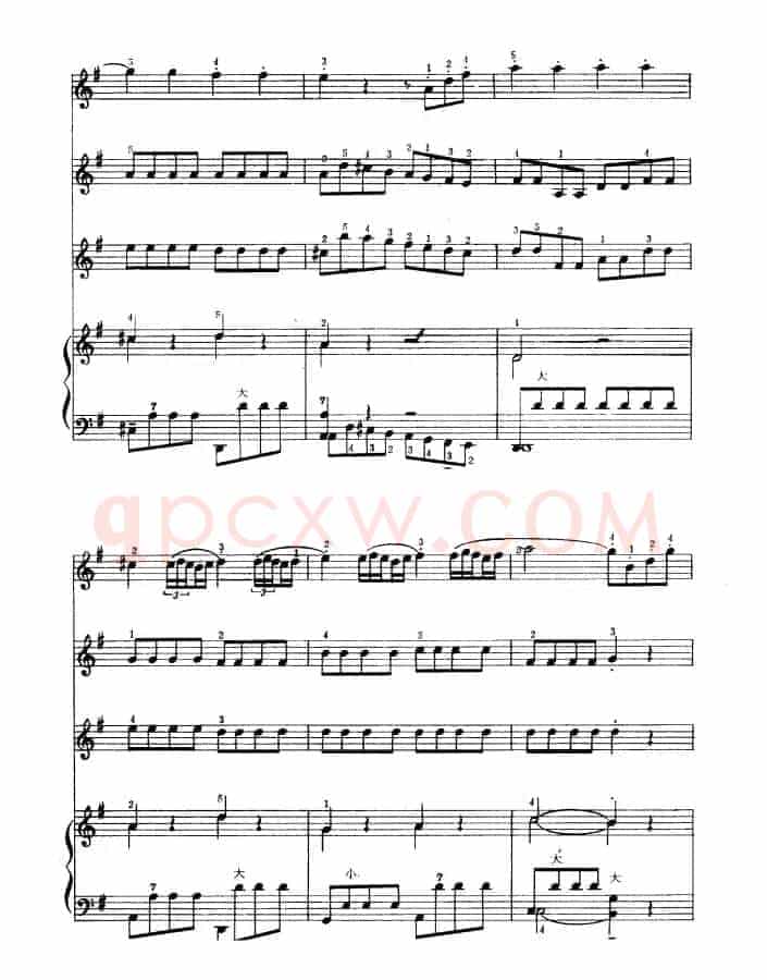 G大调弦乐小夜曲（第四乐章）（四重奏）