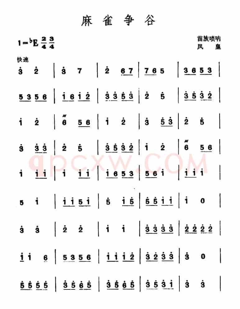 麻雀争谷（苗族唢呐）