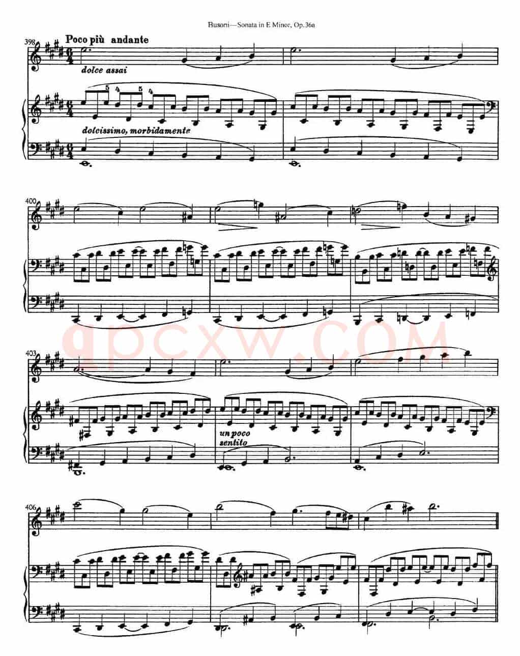 Violin Sonata No.2 in E Minor Op.36（小提琴+钢琴伴奏）