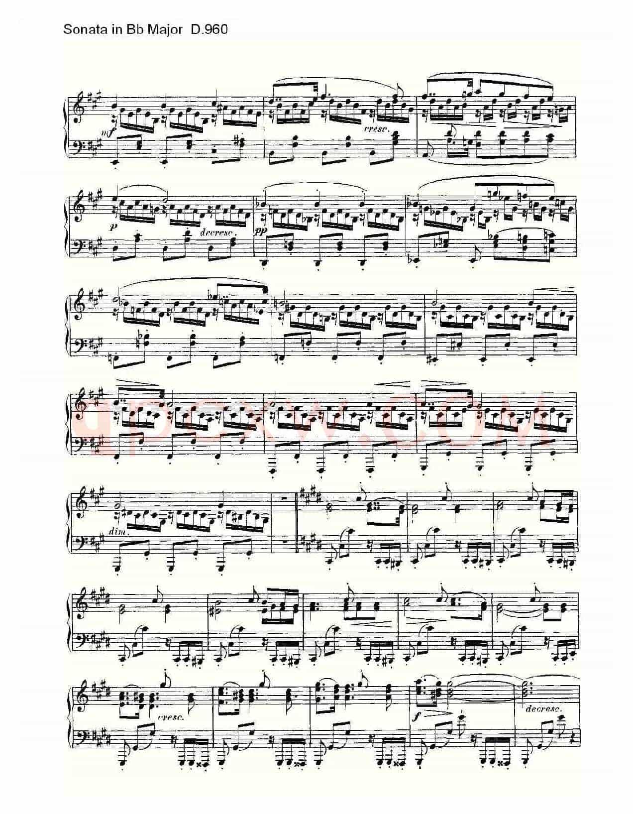 Sonata in Bb Major D.960(Bb大调奏鸣曲 D.960)