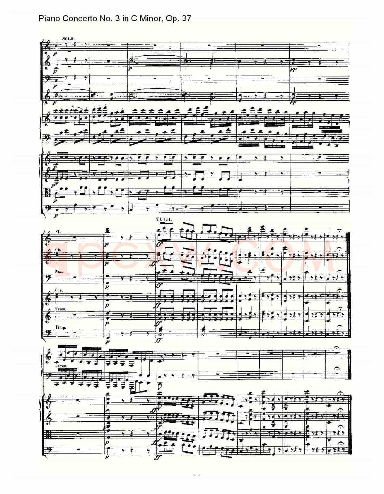 C小调钢琴第三协奏曲 Op.37 第三乐章
