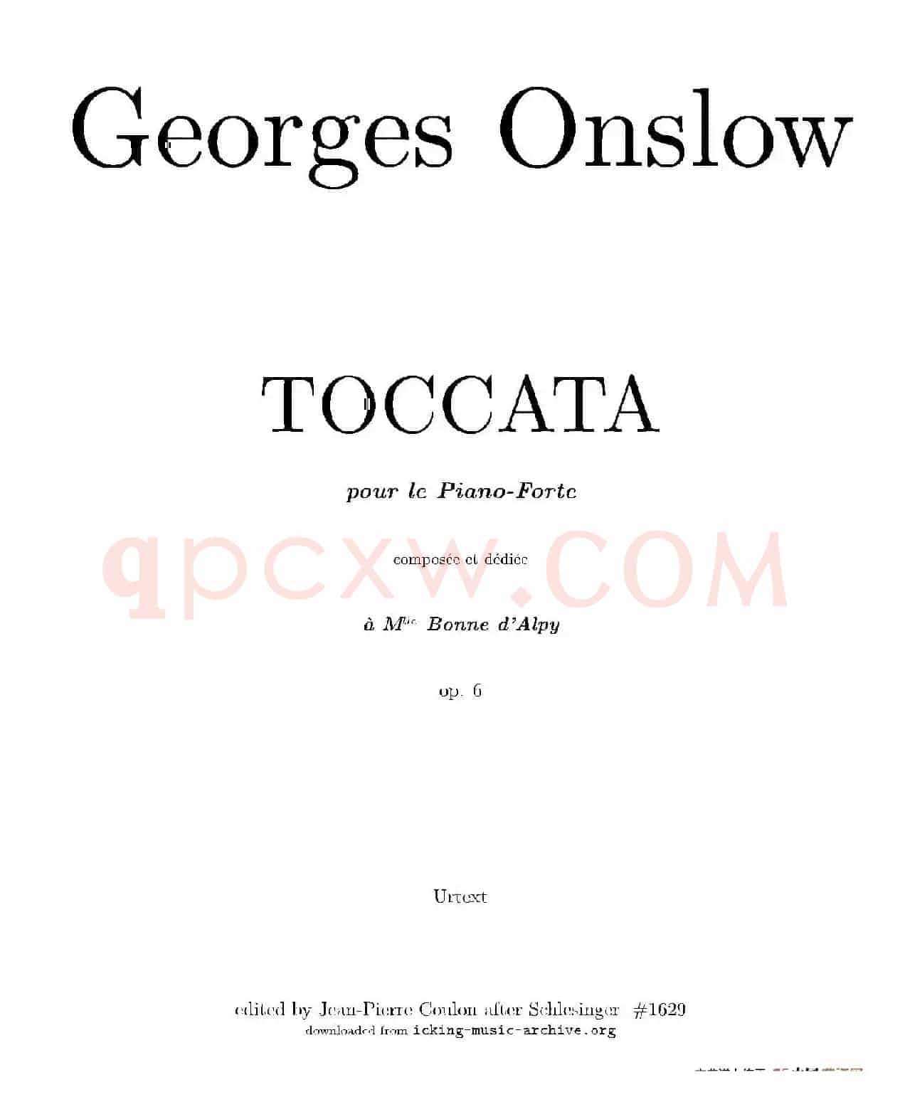 Toccata in C Major Op.6（C大调托卡塔）