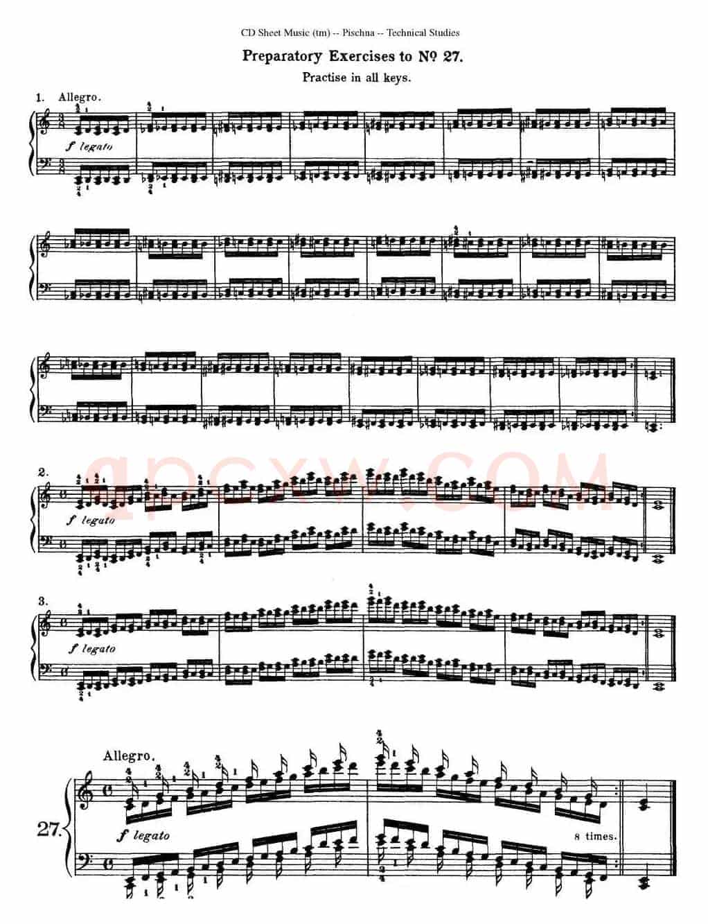 Technical Studies 60 Progressive Exercises(60首钢琴循序渐进练习曲 P31——40)