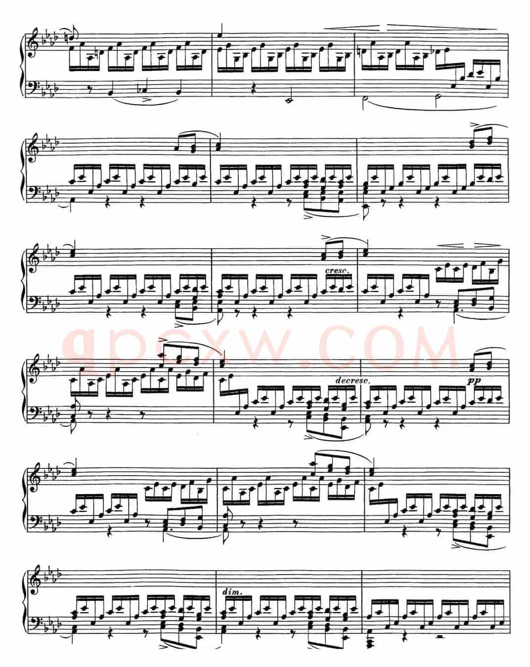 舒伯特f小调即兴曲D.935，Op.142（NO.1）