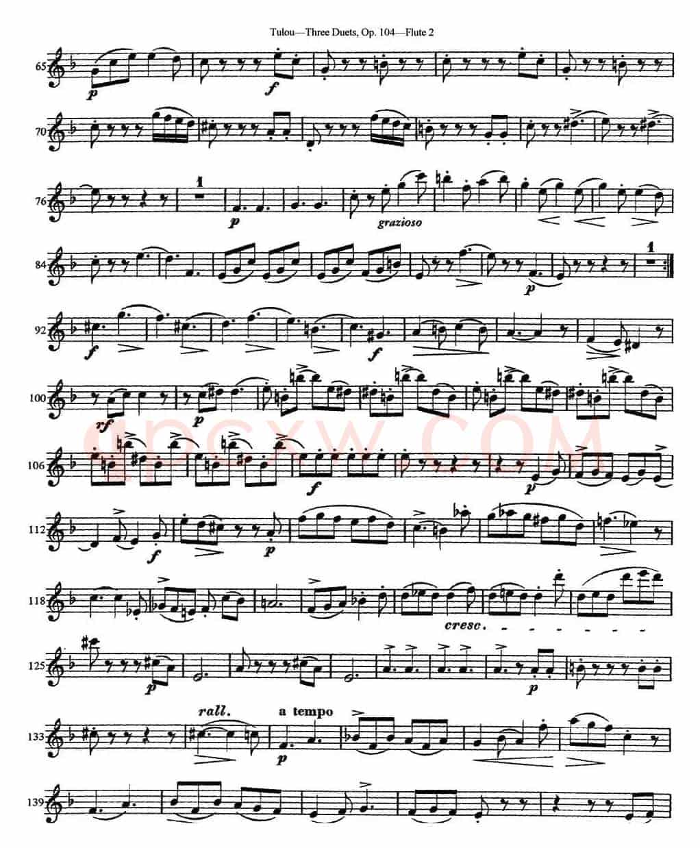 图露三首长笛简易重奏曲Op.104（Flute 2）（NO.3）