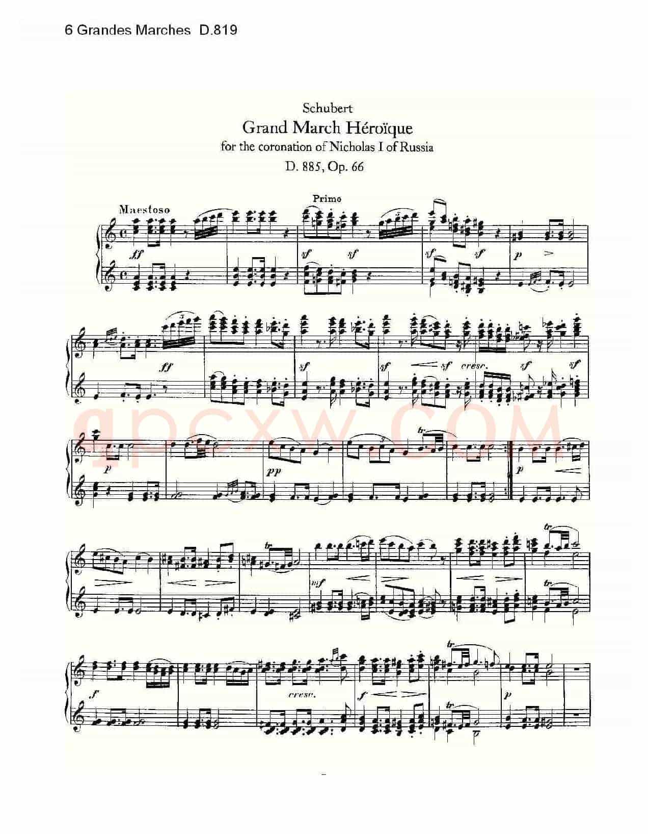 6 Grandes Marches D.819(6 贵族进行曲 D.819)