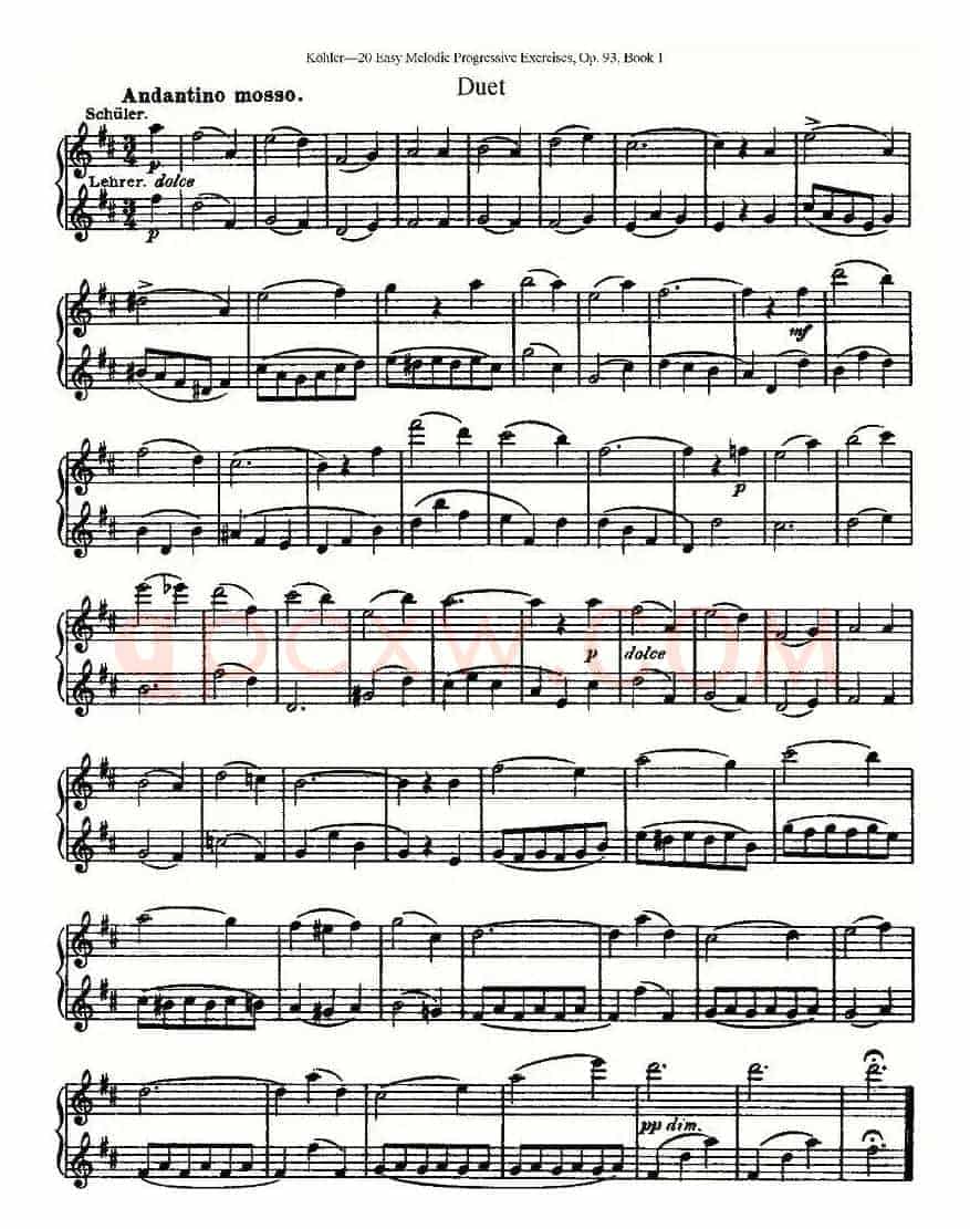 柯勒练习曲作品93号（一）