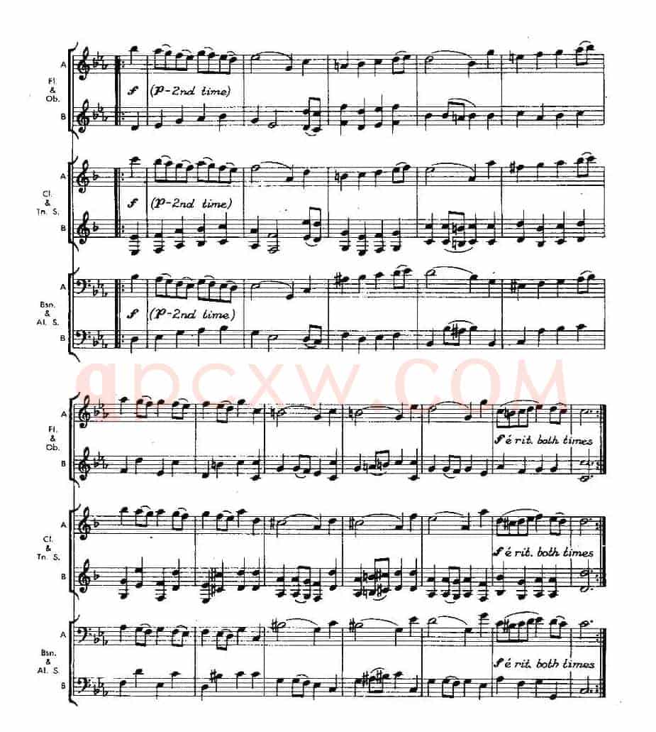 c小调双簧管奏鸣曲（木管器乐二重奏）