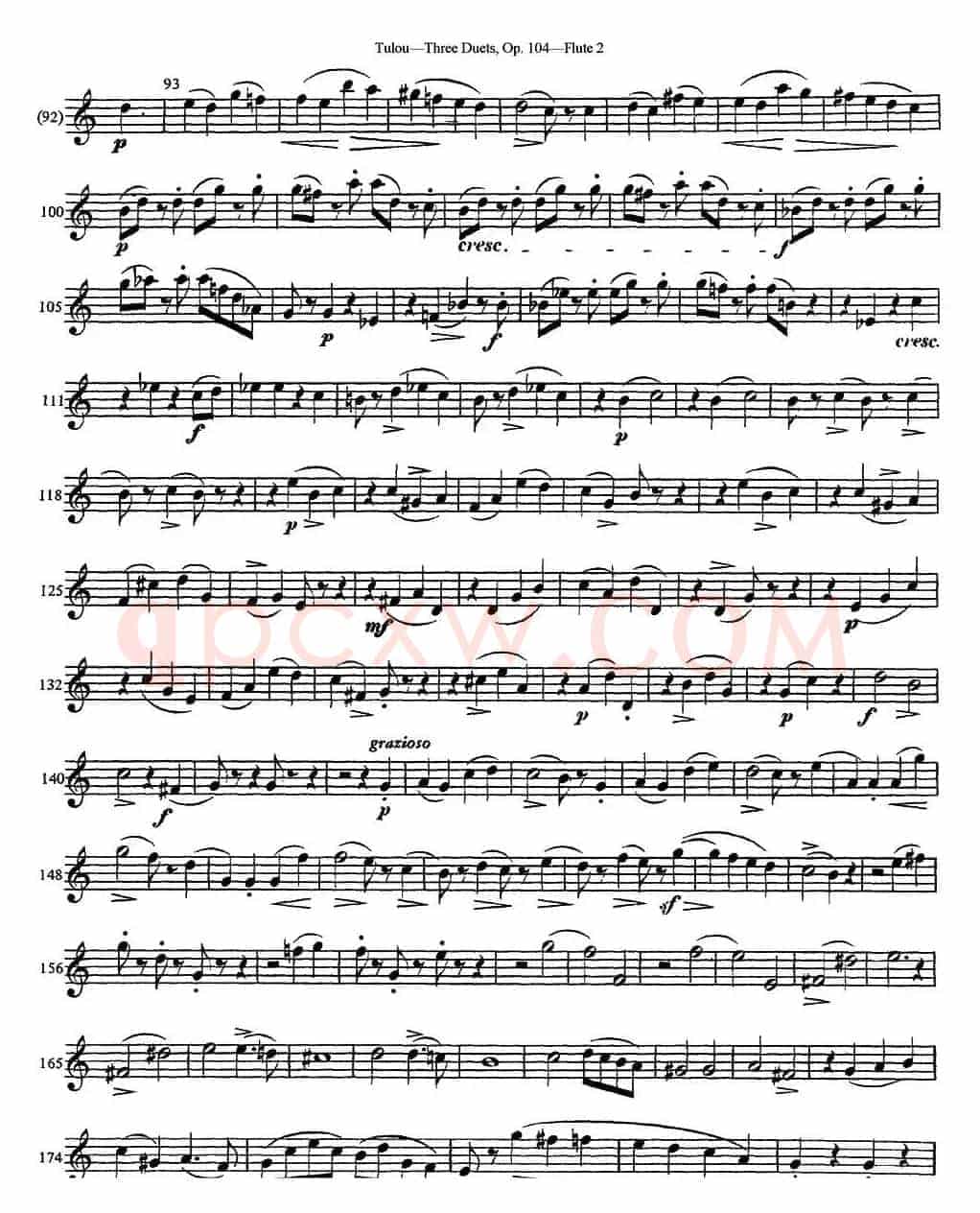 图露三首长笛简易重奏曲Op.104（Flute 2）（NO.1）