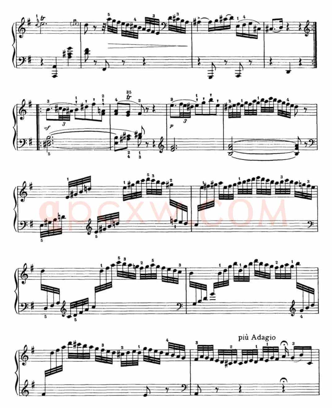 海顿 钢琴奏鸣曲 Hob XVI 34 in E minor