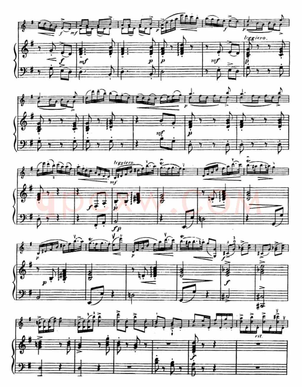 塞茨初级小提琴协奏曲Op.12（g小调学生协奏曲）