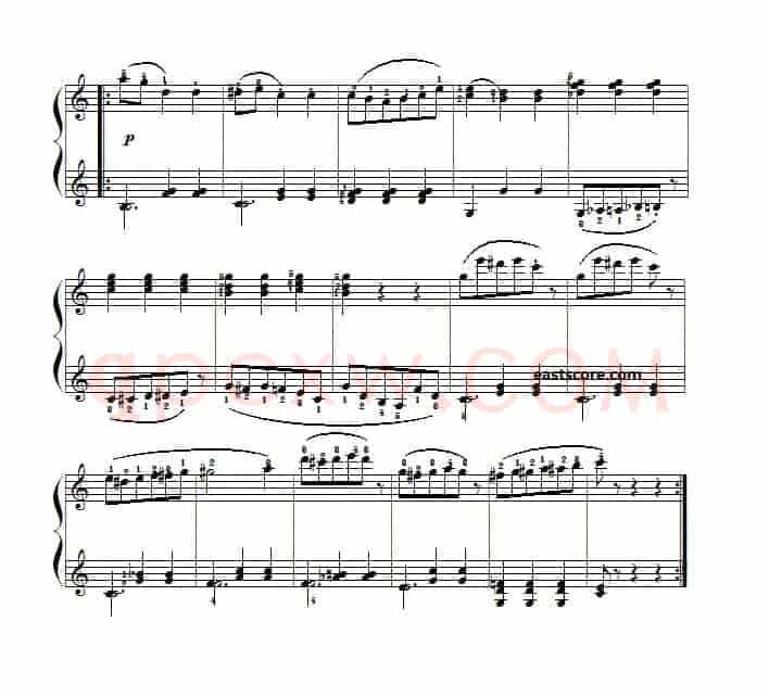车尔尼《 小钢琴家》（Czerny 823）第40首（曲谱及练习提示）