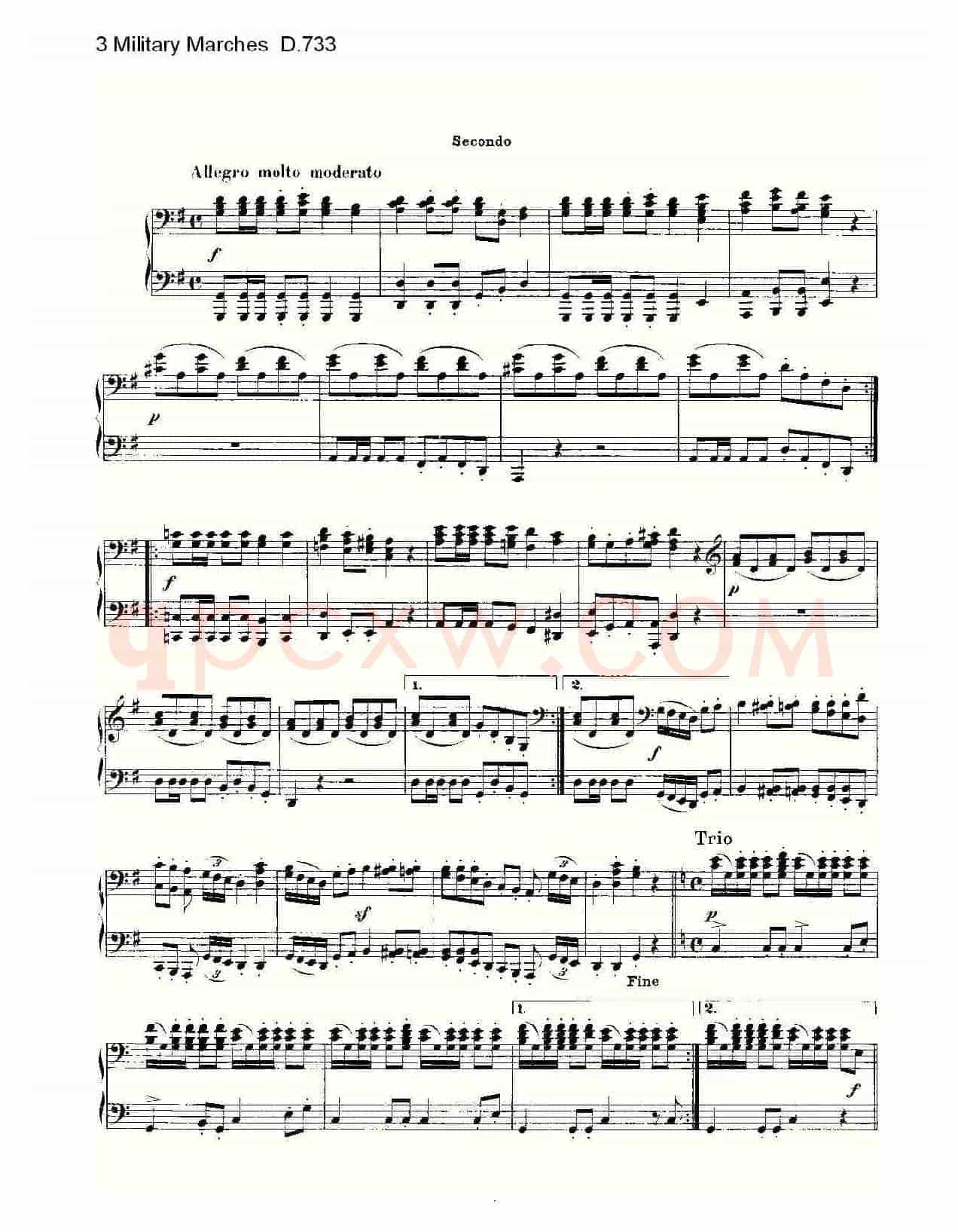 3 Military Marches D.733(3 士兵进行曲 D.733)