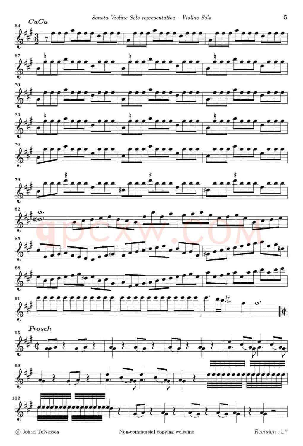 Sonata Violino Solo representativa