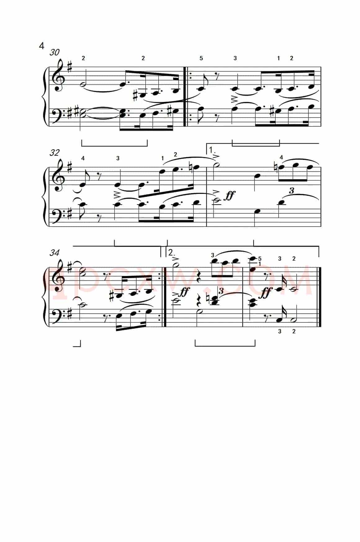 铁匠合唱曲（约翰·汤普森 成人钢琴教程 第二册）