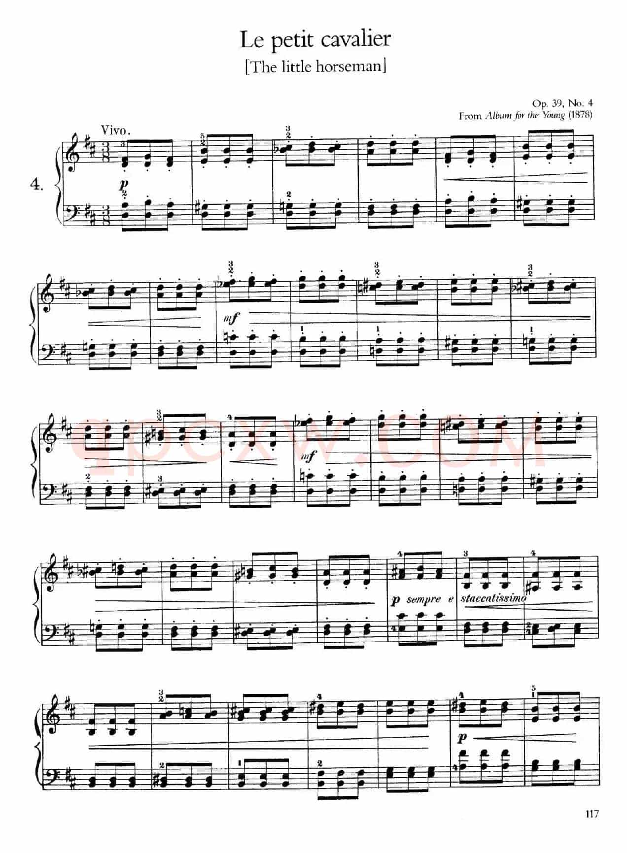 Album for the Young Op.39(儿童钢琴曲集)(4. 小骑士 Little horseman)