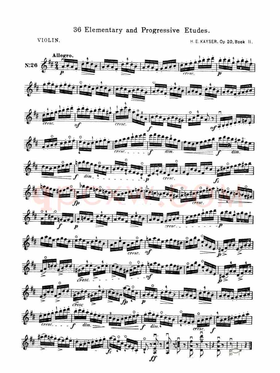 开塞（KAYSER 36首小提琴练习曲之26）