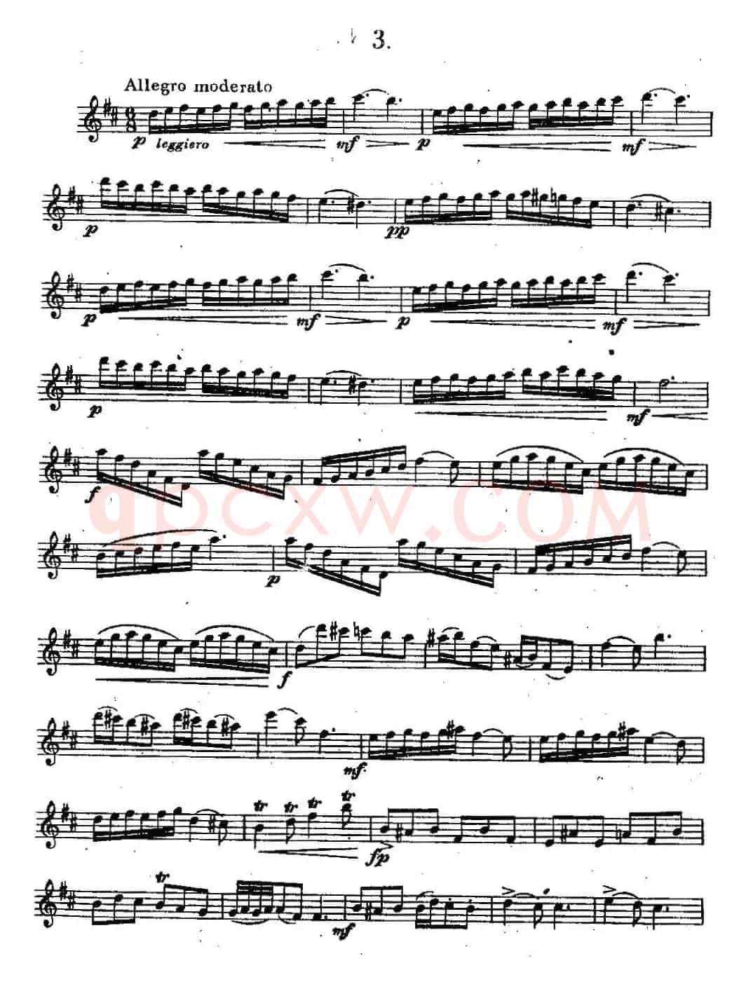 奇特克-萨克斯练习曲之三（ETUDY PRO SAXOPHON - FR ZITRK.op.3）