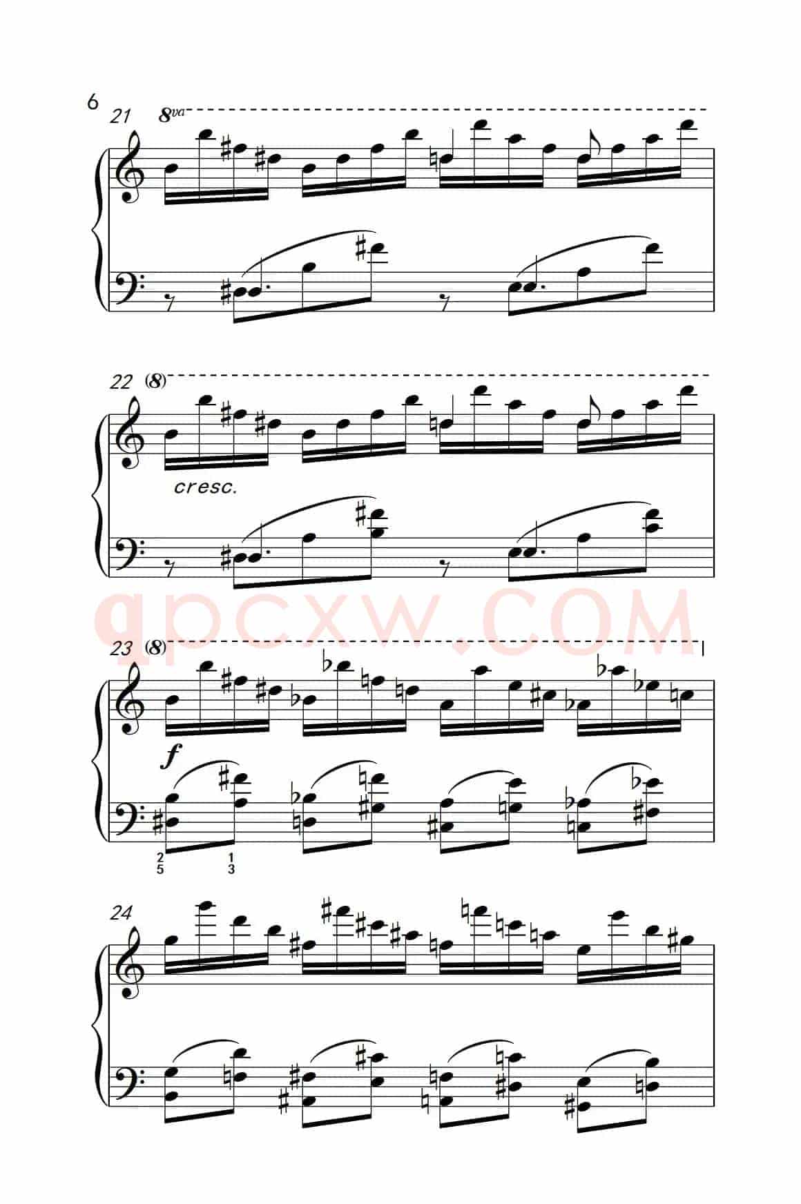 莫什科夫斯基 钢琴练习曲（第五首）