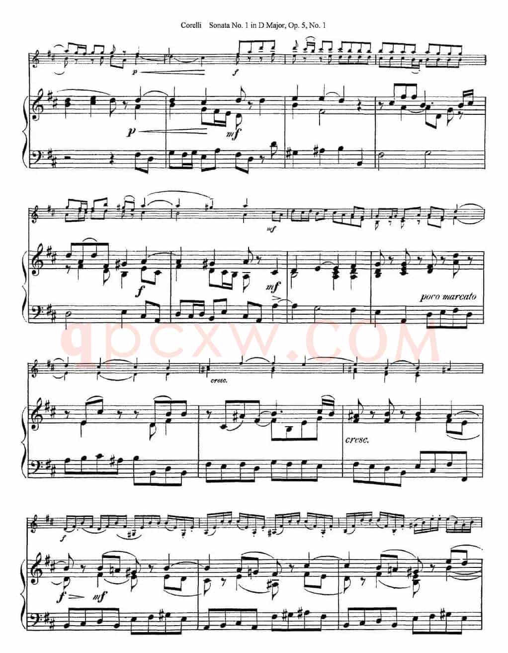 Sonata No.1 in D MajorOp.5 No.1（小提琴+钢琴伴奏）