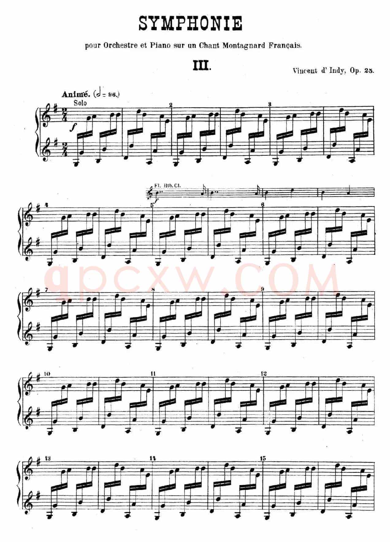 Symphony on a French Mountain Air Op.25(法国山歌交响曲·钢琴独奏·Ⅲ)