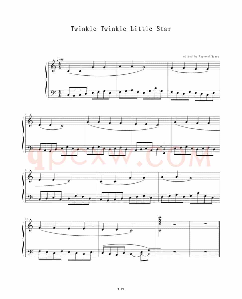 Twinkle Twinkle Little Star（闪烁的小星星）